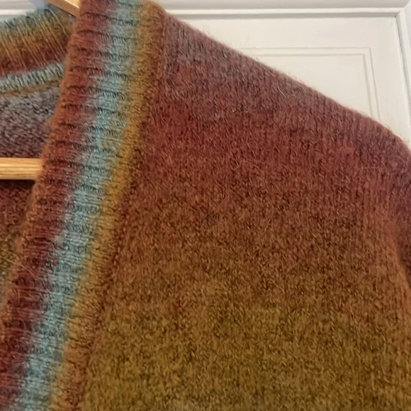 Re/Done Earthy Tones Striped Cardigan - Picture 3 of 6
